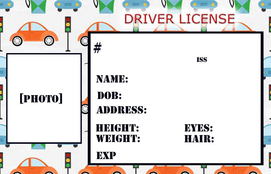 fake nc drivers license template